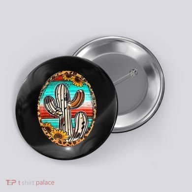 Cowhide Cactus Leopard Cow Button
