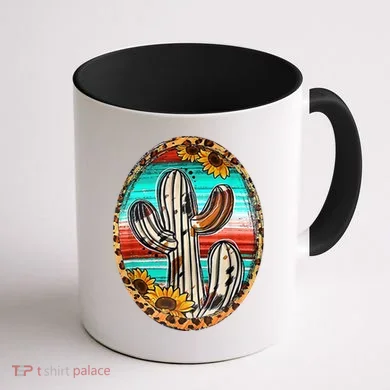 Cowhide Cactus Leopard Cow Coffee Mug back