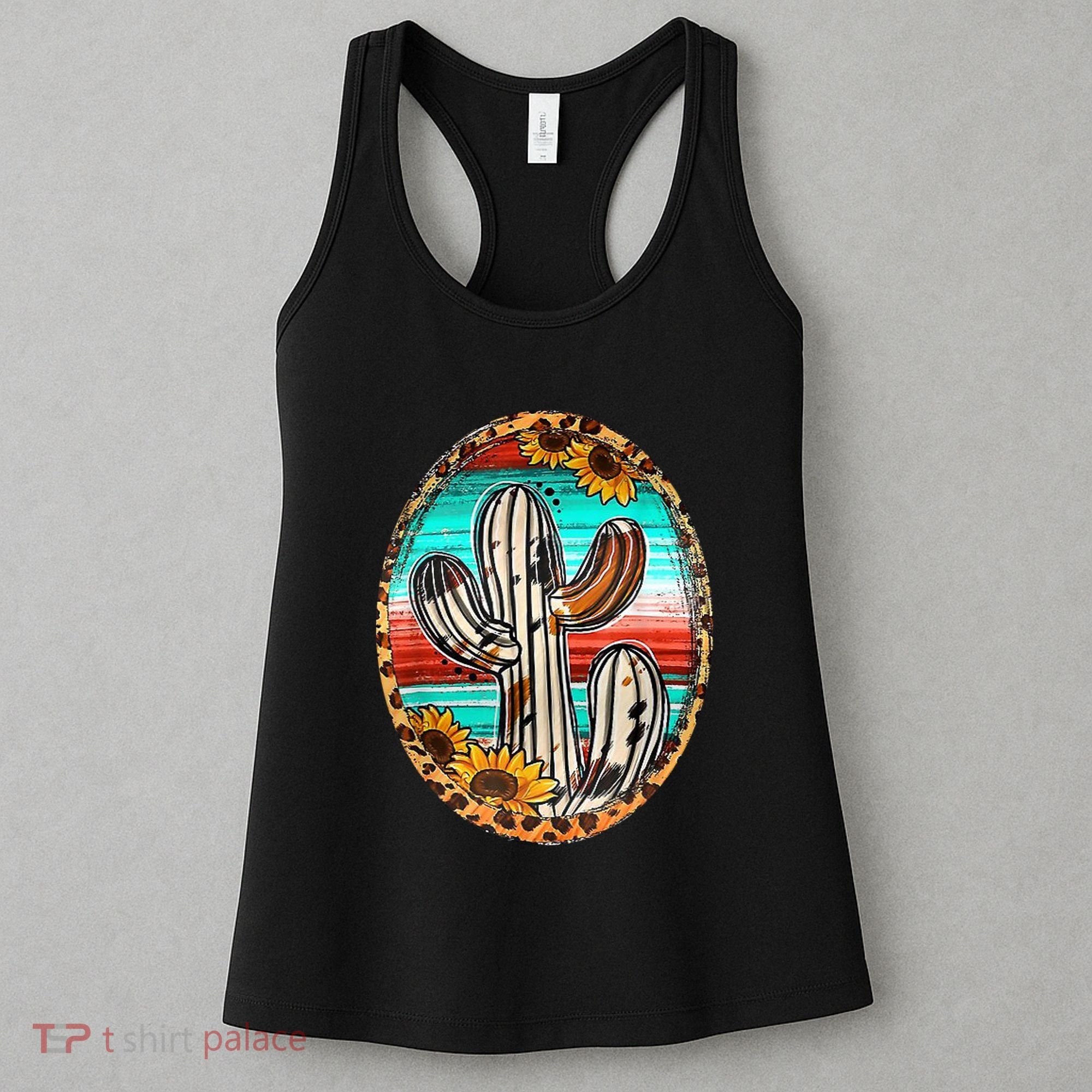 Cowhide Cactus Leopard Cow Women's Tank Top
