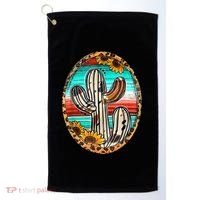 Cowhide Cactus Leopard Cow Golf Towel thumb 0