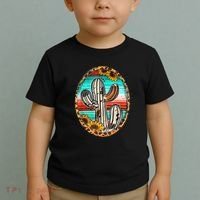 Cowhide Cactus Leopard Cow Toddler T-Shirt thumb 2