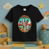 Cowhide Cactus Leopard Cow Toddler T-Shirt thumb 3