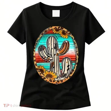 Cowhide Cactus Leopard Cow Women's T-Shirt