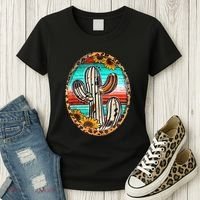 Cowhide Cactus Leopard Cow Women's T-Shirt thumb 3