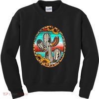 Cowhide Cactus Leopard Cow Kids Sweatshirt thumb 0