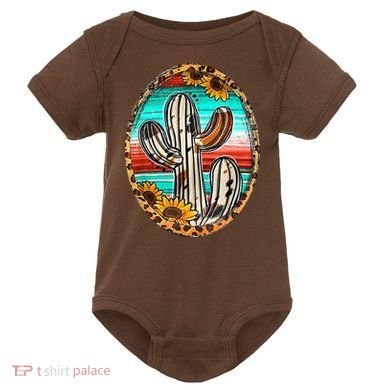 Cowhide Cactus Leopard Cow Baby Bodysuit