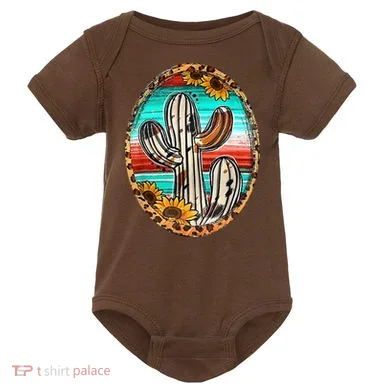 Cowhide Cactus Leopard Cow Baby Bodysuit
