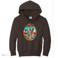 Cowhide Cactus Leopard Cow Kids Hoodie thumb 0