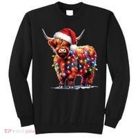 Christmas Cow Lights Cow Lover Xmas Sweatshirt thumb 0