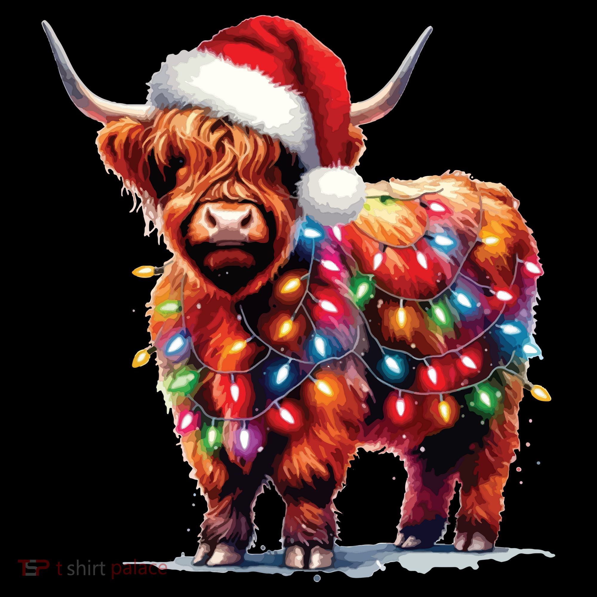 Christmas Cow Lights Cow Lover Xmas Coffee Mug