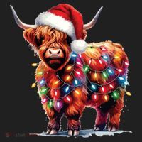 Christmas Cow Lights Cow Lover Xmas Beanie thumb 2
