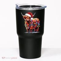 Christmas Cow Lights Cow Lover Xmas Tumbler thumb 0