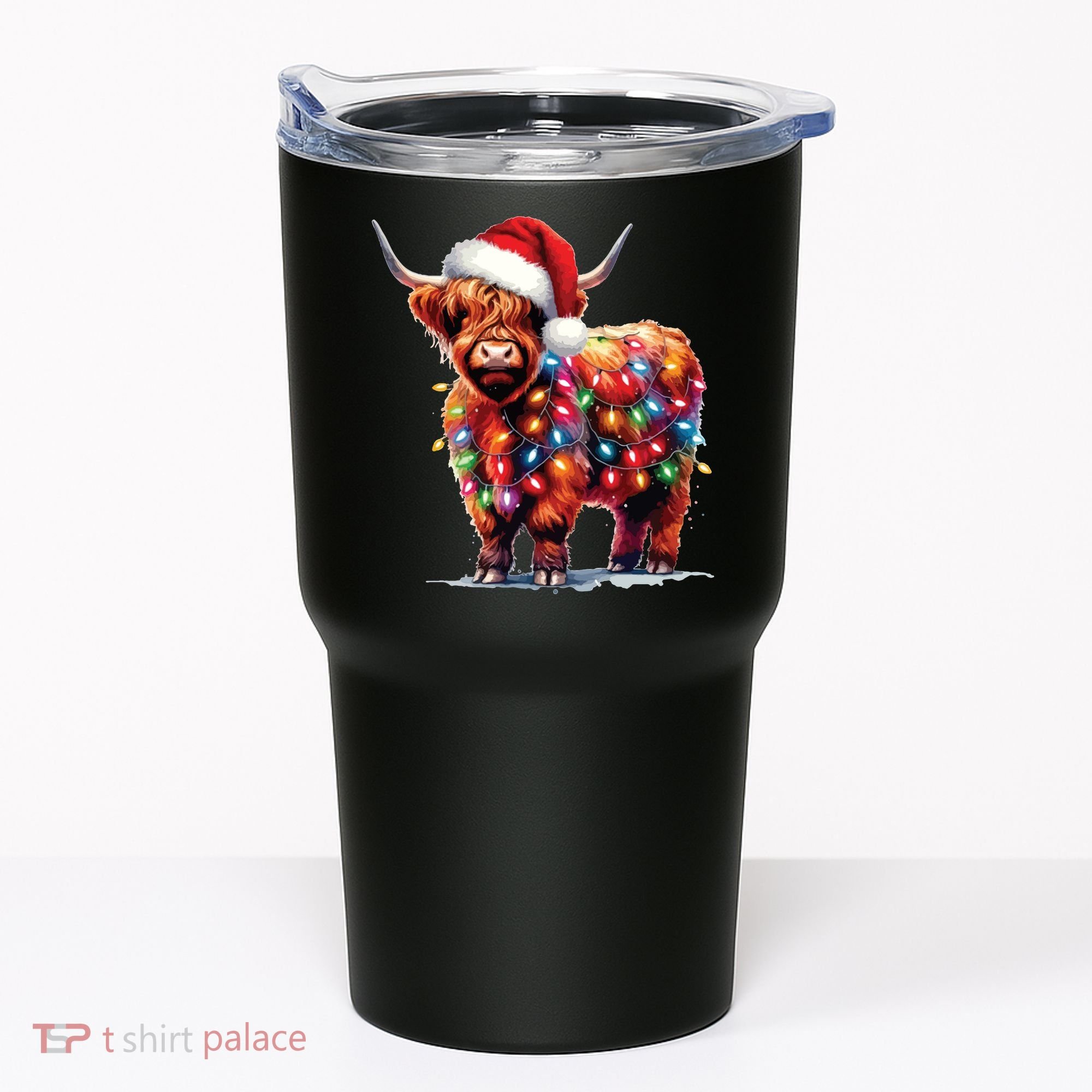 Christmas Cow Lights Cow Lover Xmas Tumbler
