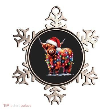 Christmas Cow Lights Cow Lover Xmas Ornament