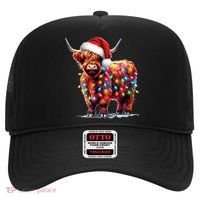 Christmas Cow Lights Cow Lover Xmas Hat thumb 0