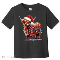 Christmas Cow Lights Cow Lover Xmas Toddler T-Shirt thumb 0