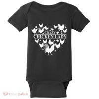 Crazy Chicken Lady Baby Bodysuit thumb 0