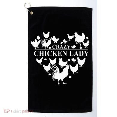 Crazy Chicken Lady Golf Towel