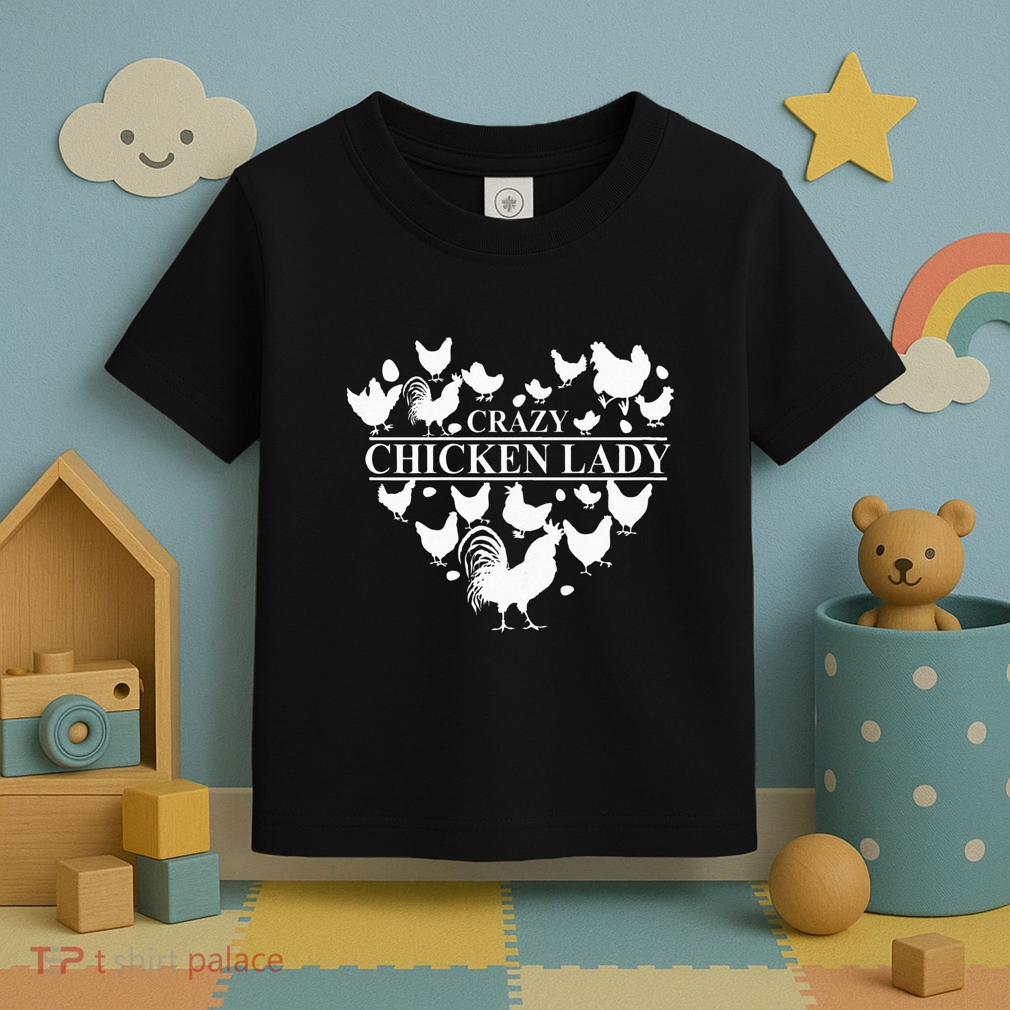 Crazy Chicken Lady Toddler T-Shirt