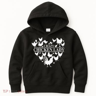 Crazy Chicken Lady Kids Hoodie