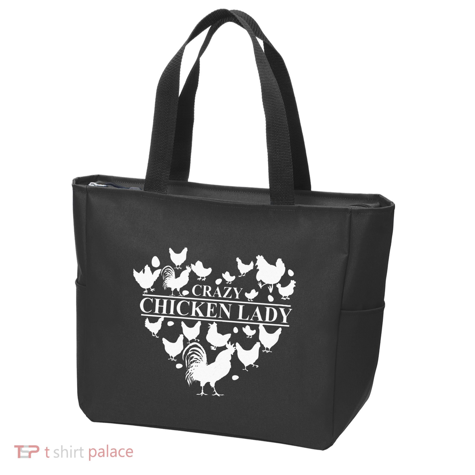 Crazy Chicken Lady Tote Bag