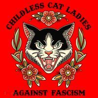 Childless Cat Ladies Against Fascism Santa Hat thumb 1