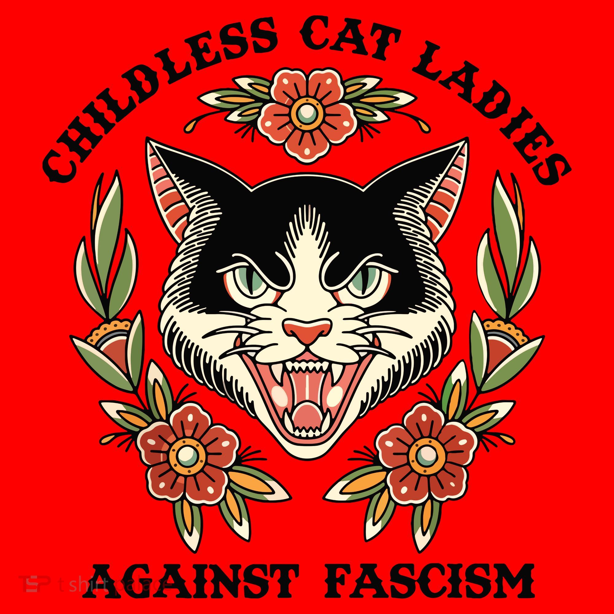 Childless Cat Ladies Against Fascism Santa Hat