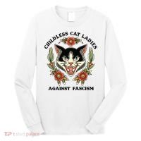 Childless Cat Ladies Against Fascism Long Sleeve Shirt thumb 0
