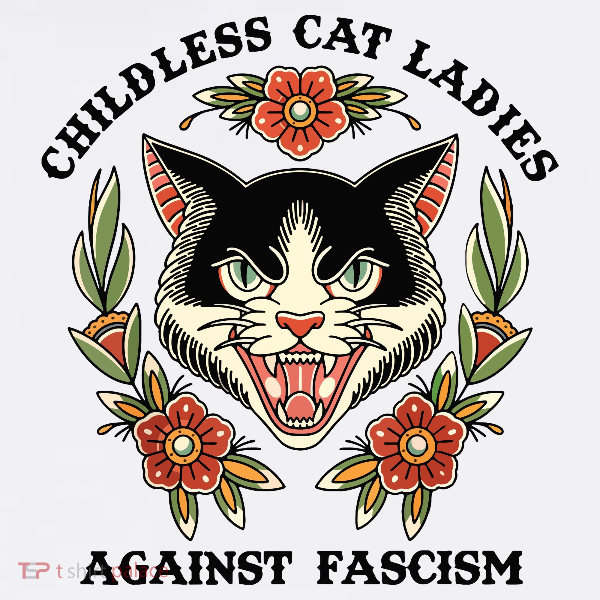 Childless Cat Ladies Against Fascism T-Shirt