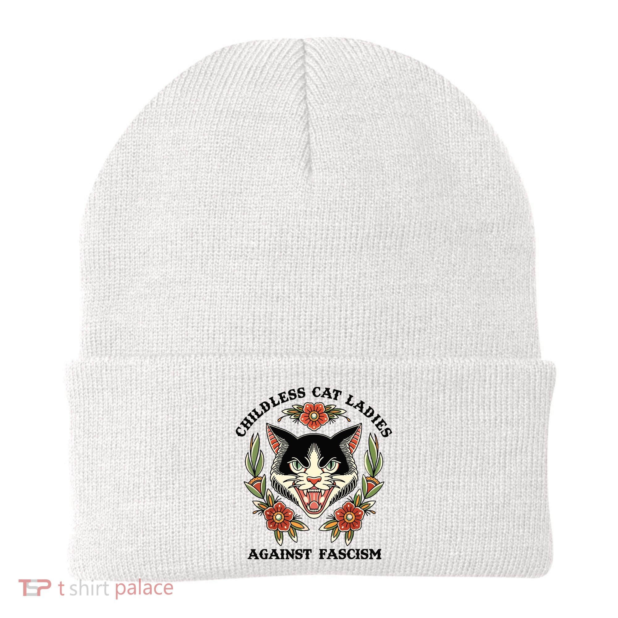 Childless Cat Ladies Against Fascism Beanie