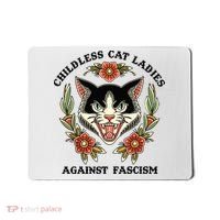 Childless Cat Ladies Against Fascism Mousepad thumb 0