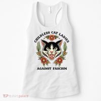 Childless Cat Ladies Against Fascism Women's Tank Top thumb 0