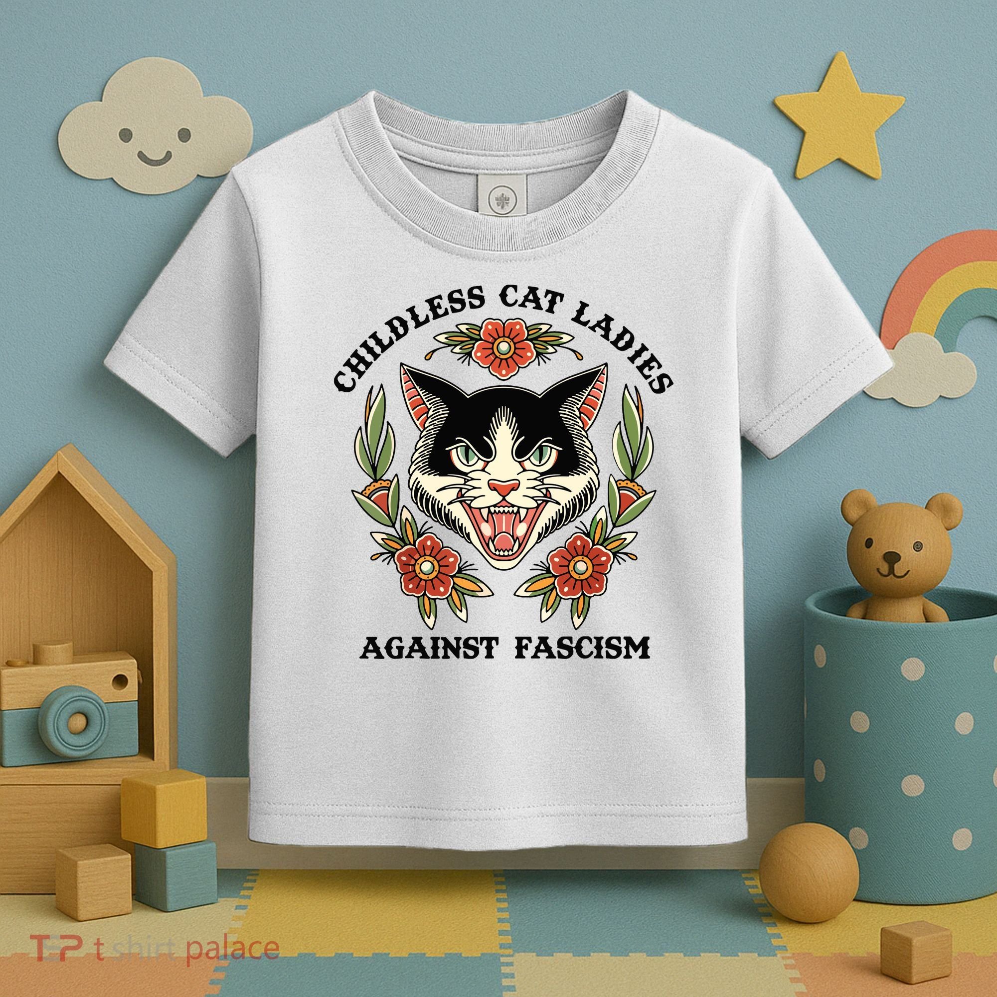 Childless Cat Ladies Against Fascism Toddler T-Shirt