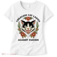 Childless Cat Ladies Against Fascism Women's T-Shirt thumb 0