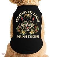 Childless Cat Ladies Against Fascism Doggie Tank thumb 0