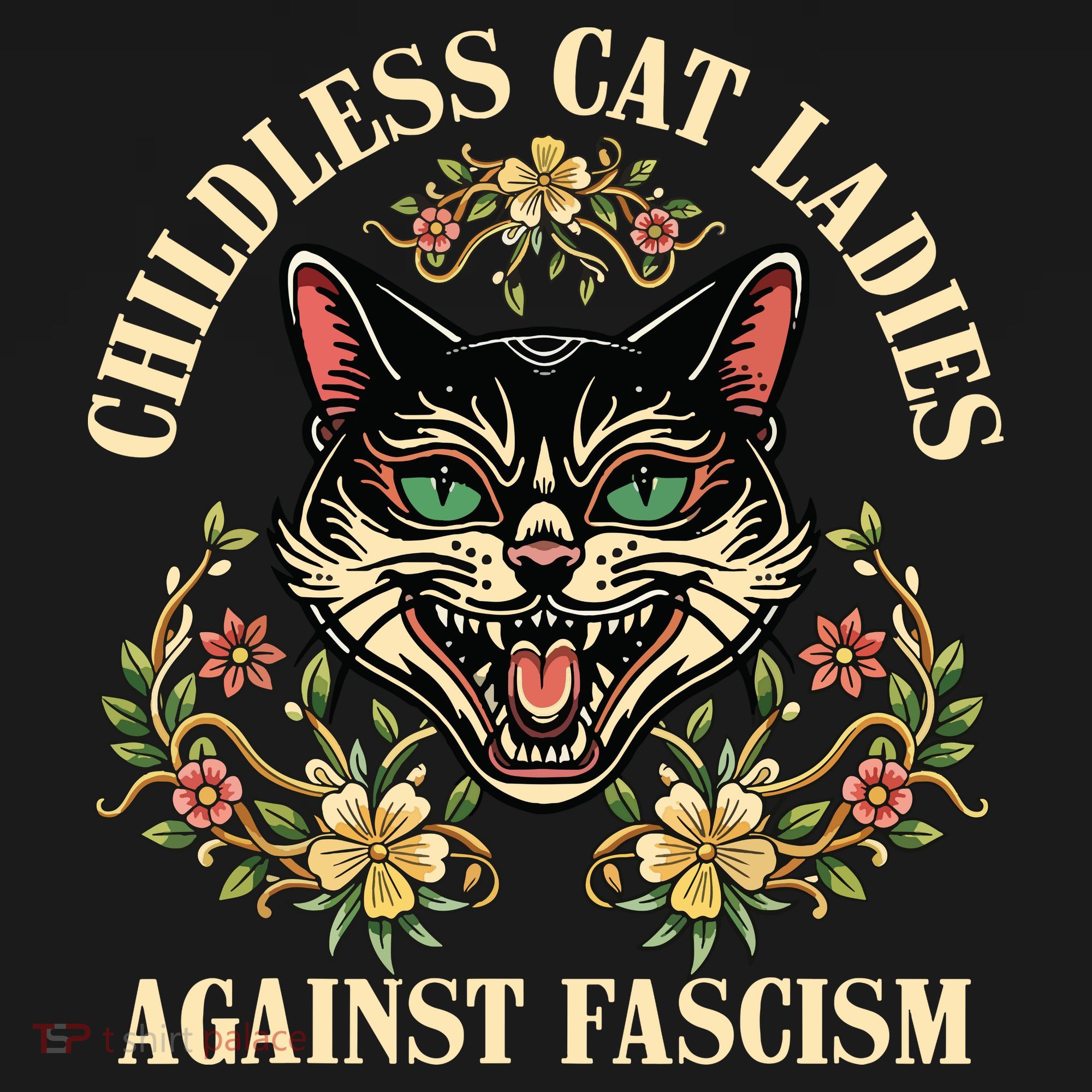 Childless Cat Ladies Against Fascism Bucket Hat