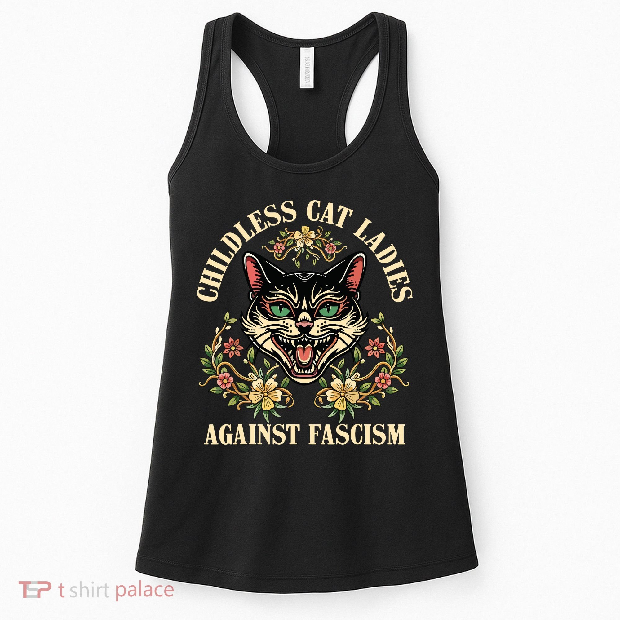 Childless Cat Ladies Against Fascism Women's Tank Top