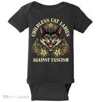 Childless Cat Ladies Against Fascism Baby Bodysuit thumb 0
