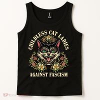 Childless Cat Ladies Against Fascism Tank Top thumb 2