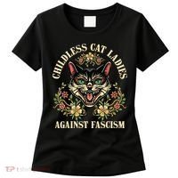 Childless Cat Ladies Against Fascism Women's T-Shirt thumb 0