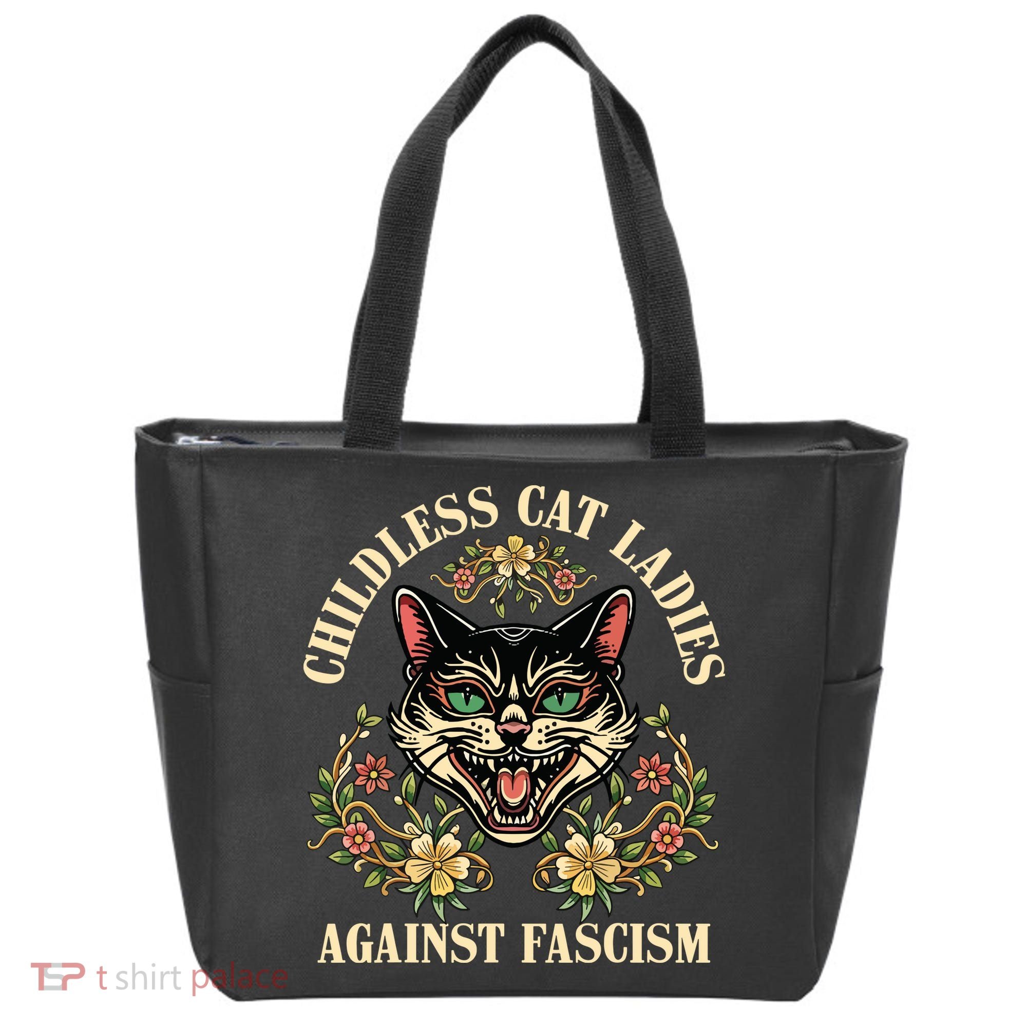 Childless Cat Ladies Against Fascism Tote Bag