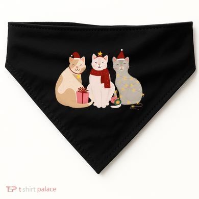 Catmas Cat Lover Cute Christmas USA-Made Doggie Bandana