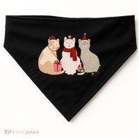 Catmas Cat Lover Cute Christmas USA-Made Doggie Bandana thumb 0