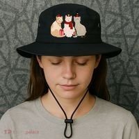 Catmas Cat Lover Cute Christmas Bucket Hat thumb 3