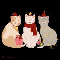 Catmas Cat Lover Cute Christmas Women's Hoodie thumb 2