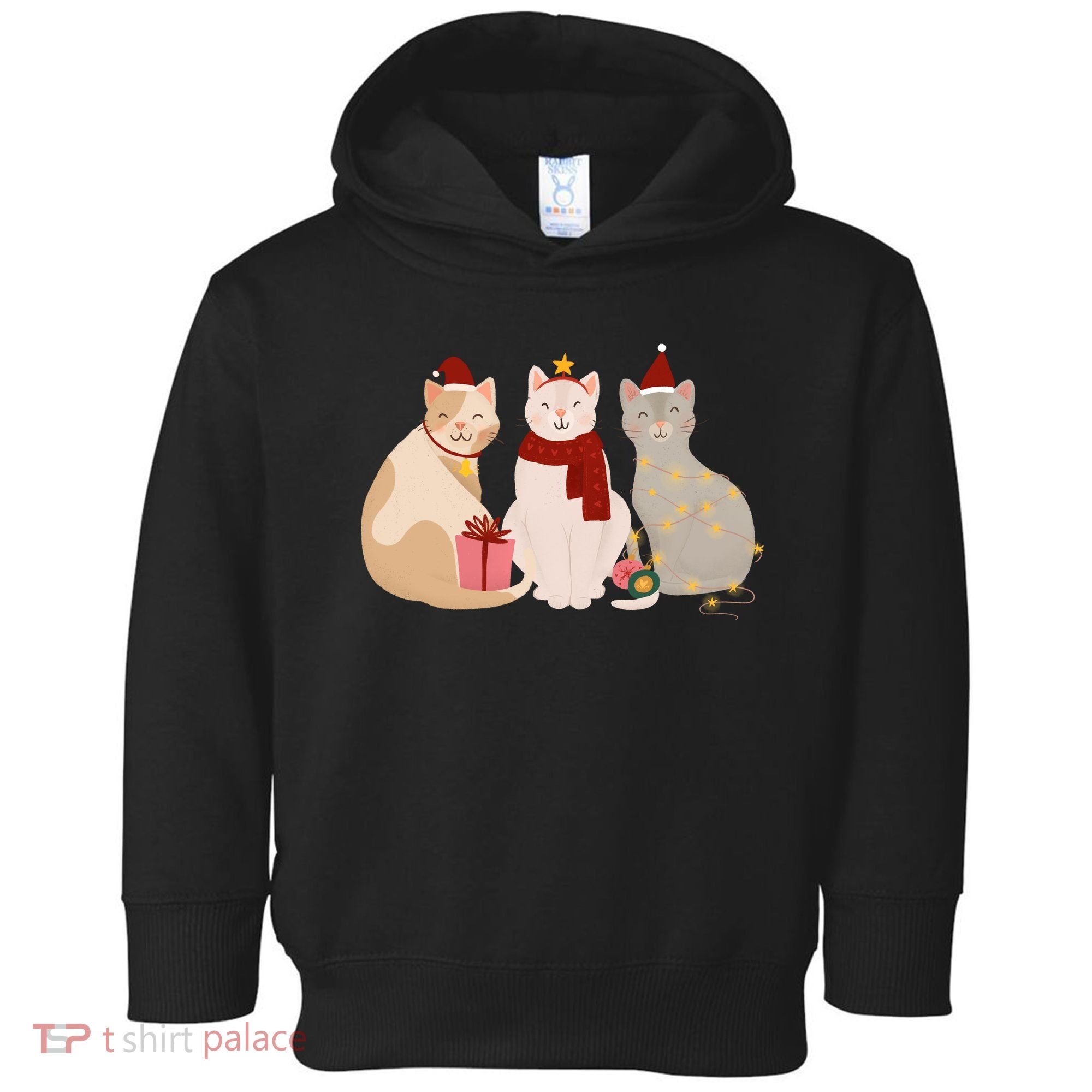 Catmas Cat Lover Cute Christmas Toddler Hoodie