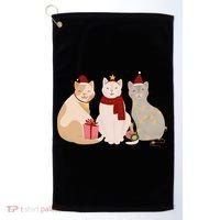 Catmas Cat Lover Cute Christmas Golf Towel thumb 0