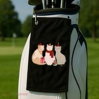 Catmas Cat Lover Cute Christmas Golf Towel thumb 2