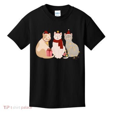 Catmas Cat Lover Cute Christmas Kids T-Shirt