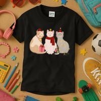 Catmas Cat Lover Cute Christmas Kids T-Shirt thumb 3